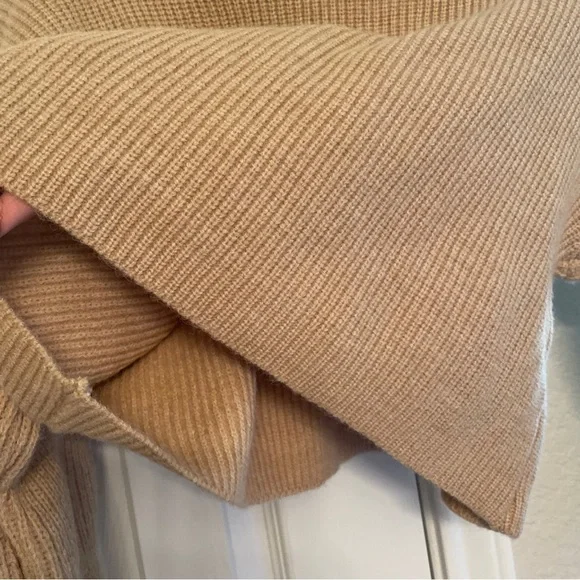 Oak + Fort knit sweater size small oatmeal tan euc - Picture 5 of 8